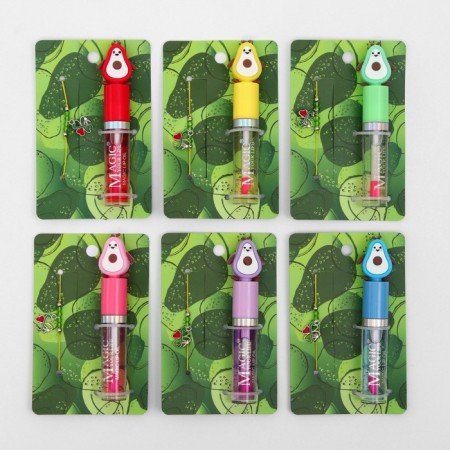 Set 2 objects: bracelet, lip gloss "avocado" clover, green color, 6 cm-3