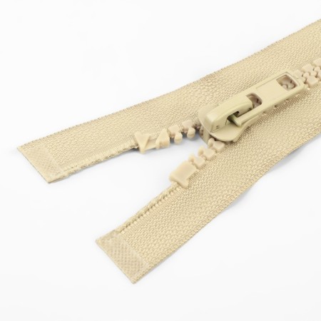 Lightning "Tractor", No. 5, connective, 2 runners, automatic locks, 90 cm, beige color-1