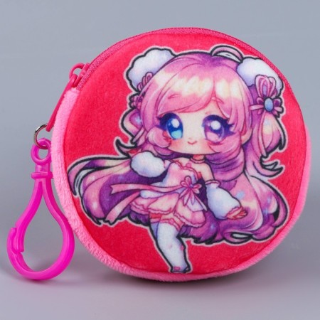 Children's wallet "anime", plush, color mix-2
