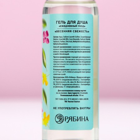 Shower gel “Shine with happiness!”, 100 ml, aroma of spring freshness, pure happiness-4