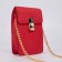 Bag Cross-Bodi with a zipper, red color