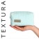 Cosmetic bag at the zipper textura, turquoise color