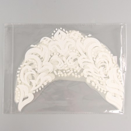 Thermalroters "frosty pattern", set of 10 pcs., White color with silver-1