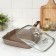 Granite Graporal Granite, square, 28 × 28 cm, removable handle, glass cover, anti-stick coating, brown color