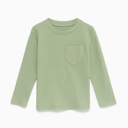 Children's Longsliv with KAFTAN "BASIC Line" pocket, r.30 (98-104 cm), khaki-4