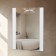 Mirror, wall -mounted, 67x52cm, with decorative inserts (white insert color)