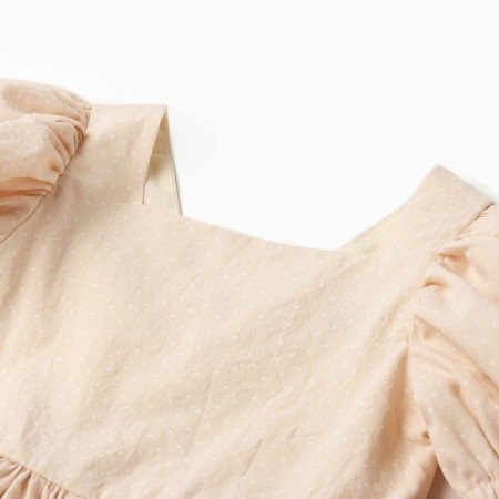 Dress Children's Minaku: Partydress, Milk color, height 122 cm-8