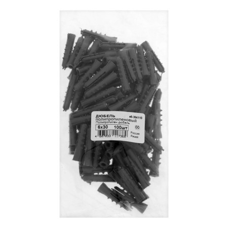Dowel "Stroybat", type "hedgehog", spacer, polypropylene, 6x30 mm, 100 pcs-7