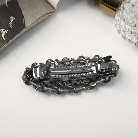 Hair hairpin "Grace" butterflies, 8 cm, black-1