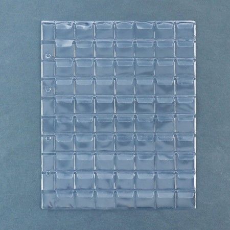 Set of coins sheets, Optima format, 10 sheets 200 x 250 mm, 70 cells 23 x 23 mm