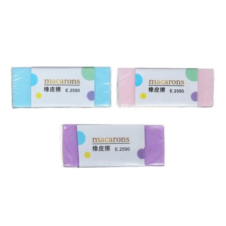 Rectangular eraser "pasta", in a paper holder, mix