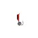 Mormyshka column black, red abdomen + ball of rainbow, weight 0.6 g
