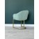 SHELL chair, 56 × 63 × 83 cm, Aquamarine color, gold frame