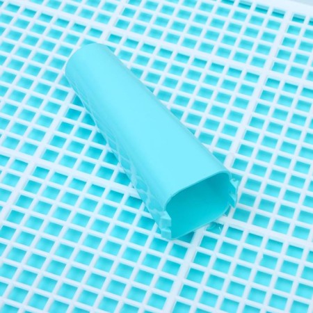 Dog toilet with a grid and a column, 63.5 x 47 x 5 cm, blue-6