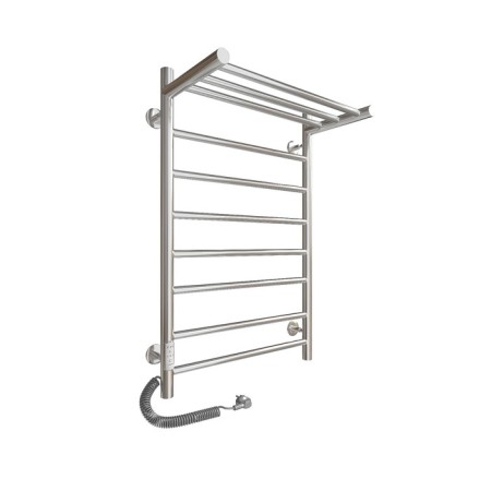 The electric heated towelputor "Sanprise" Aurora P8, 500x800 mm, with a shelf, left, chrome-11