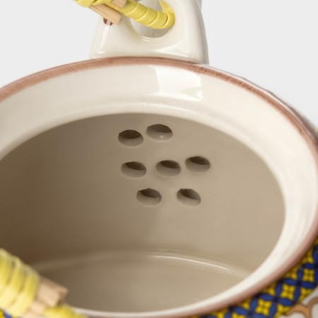 Keramic teapot teapot with metal sieve "Flowers", 900 ml-3