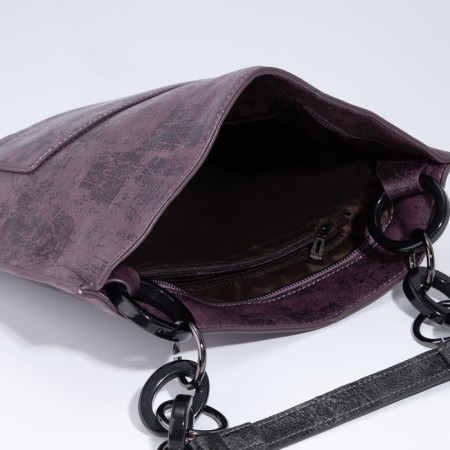 Luggage bag, external pocket, long belt, purple color-7