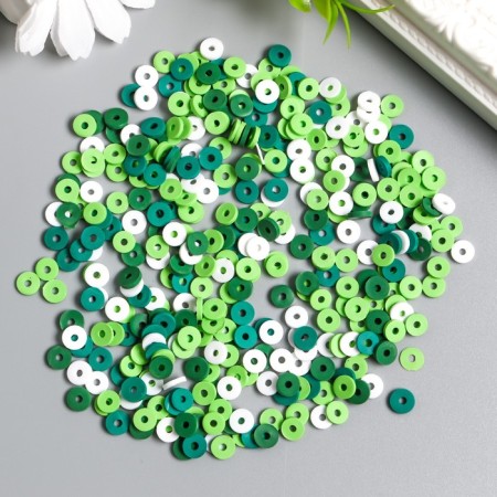 Beads for PVC Creativity "Green Rings" set ≈ 330 pcs 0.1x0.6x0.6 cm