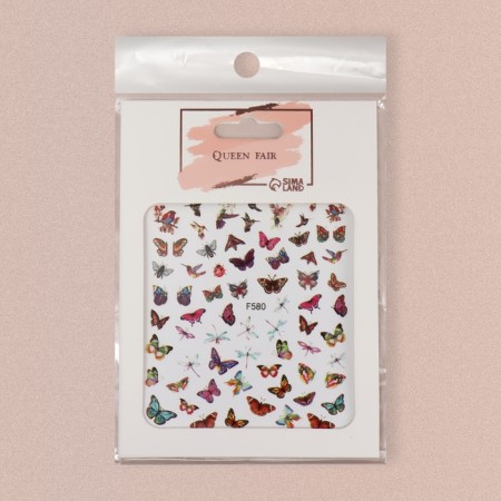 Nail stickers "Delicate butterflies", multi -colored-3