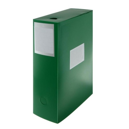 A4 archive folder, spine 100 mm, calligrata, plastic, cut fastener, green, up to 900 sheets