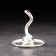 New Year. Snake stand for the rings, 9x8 cm, metal