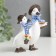 Souvenir Polystone "Ducks in Panama, with Flowers basket" 9x9x3 cm