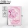 A postcard with a pink roses pocket, 19 x 29 cm