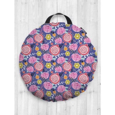 Pillow Siddle "Pomegranates and Flowers", decorative, D = 52 cm