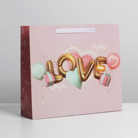 Gift laminated package, packaging, "love", m 30 x 26 x 9 cm-1