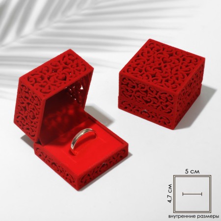 BACK BACK UNDER THE RING "Lace", 6 × 6, red color-1
