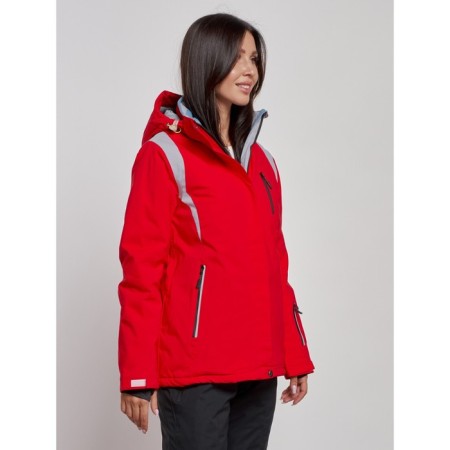 Ski jacket female, size 42, red color-2