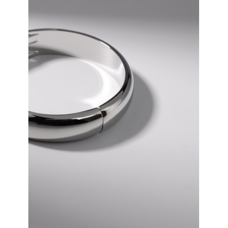 Bracelet cuff "Trend" volumetric, metal, color silver-5