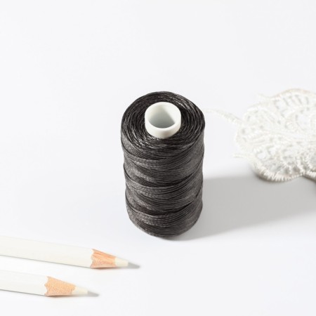 The threads are waxed, flat, 210d/16, 1 mm, 50 ± 2 m, graphite color-2