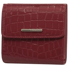 Nice wallet, glossy skin, color red crocodile