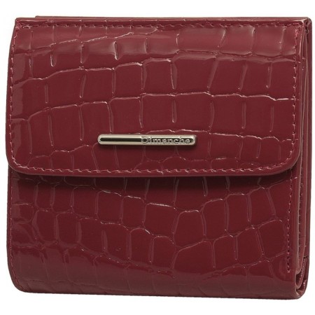 Nice wallet, glossy skin, color red crocodile