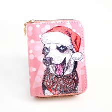 Wallet children 07-01-13 Dog, 11*2.5*9 cm, 3 departure, d/maps, d/coins, pink