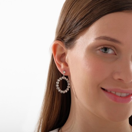 Set 2 objects: earrings, pendant "Bonton", color mix, 43 cm-4