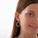 Set 2 objects: earrings, pendant "Bonton", color mix, 43 cm