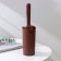 Brush for removing dust of the antistatik, 29 cm, with a stand on a suction cup, microfiber, brown color