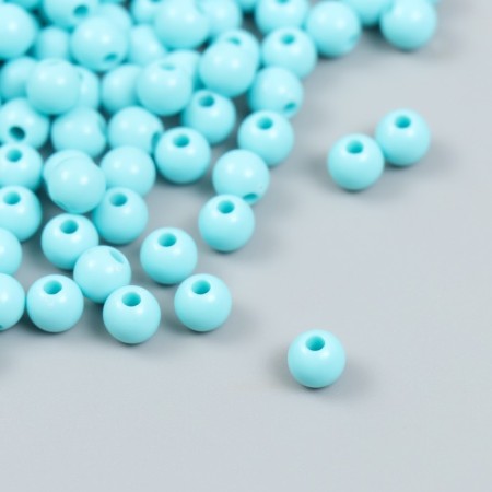 Beads Plastic "Blue Water" Gloss Set 25 grams d = 0.6 cm