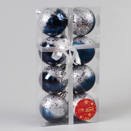 Set of balls plastic D-5.5 cm, 8 pcs "Magic" blue-2