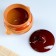 Ceramic pot for baking No. 5 with handles, 0.5l / 10x10.5cm, orange strip