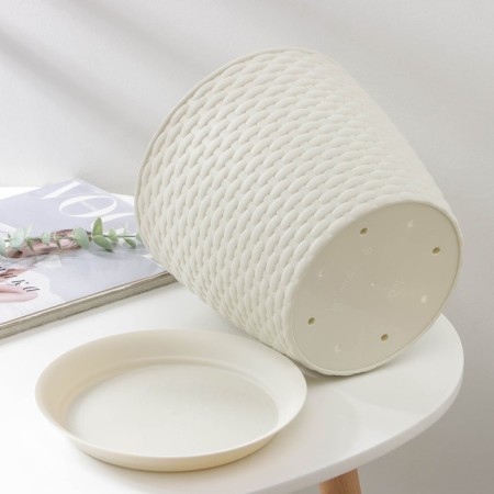 Pot with the Podon "Rotan", 4.7 l, the color is white-1