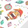 New Year sticker interior color "Christmas tree and New Year's toys" 30x40 cm