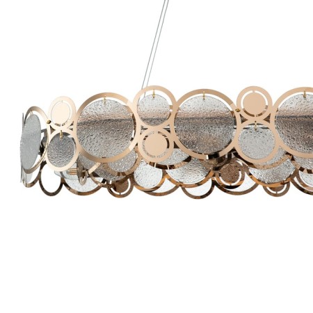 Suspended Indigo lamp, 12016/10p Gold. 10x60W, E14, 830x350x145/1145 mm, rain effect-2