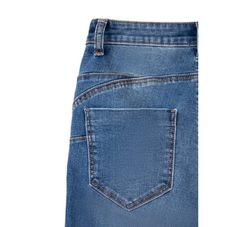Women's jeans modeling with high planting Contte Elegant, size XS, blue color-6