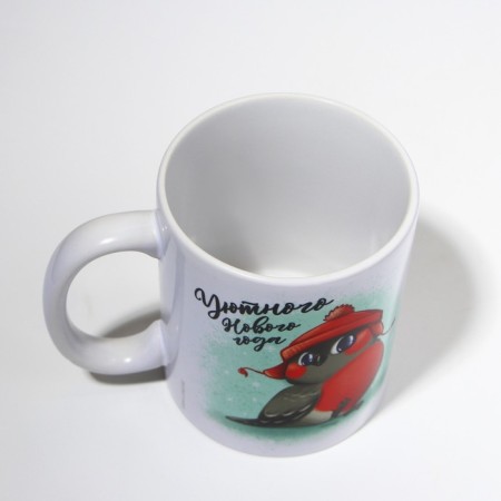 Ceramic "Snegier" mug, 320 ml, white color-3