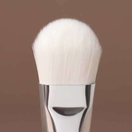 Silver masks brush, with a spatula, 14 (+/- 1) cm, silver/white color-3