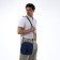Male bag over the shoulder, textura, textiles, blue color