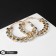 Ring Earrings "Chain", color with silver-gold, d = 7 cm